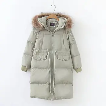 Winter Jacket Women Large Real Raccoon Fur Collar White Duck Down Long Parkas Coat Female Hooded Pockets Snow Outwear
Winter Jacket Women Large Real Raccoon Fur Collar White Duck Down Long Parkas Coat Female Hooded Pockets Snow Outwear