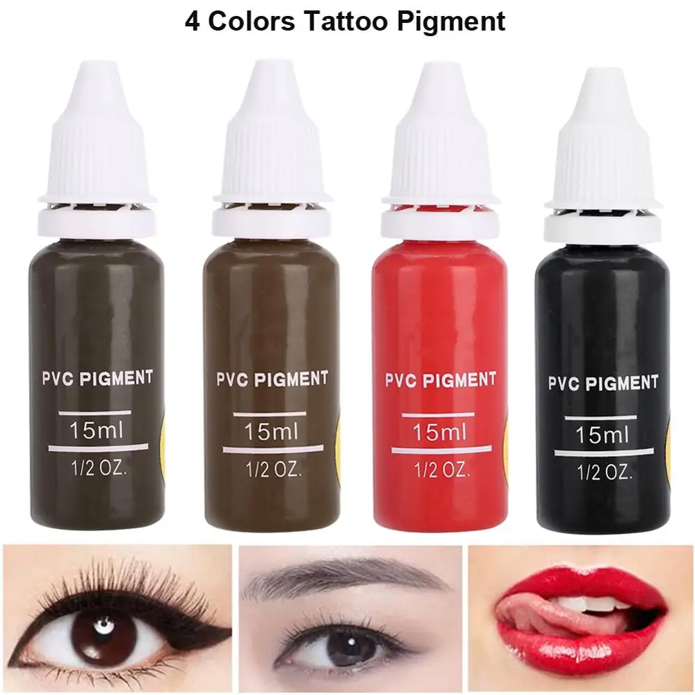 4 Colors Semi Permanent Inks Makeup Eyebrow Lips Eye Line Tattoo Color Microblading Pigment Cream Makeup Tattoo Supplies Tools
4 Colors Semi Permanent Inks Makeup Eyebrow Lips Eye Line Tattoo Color Microblading Pigment Cream Makeup Tattoo Supplies Tools