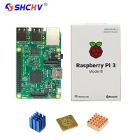 Original Raspberry Pi 3 Model B E14 Version WiFi & Bluetooth + CPU Aluminum Copper Heat Sink for Raspberry Pi 3 RPI 3 Pi 3