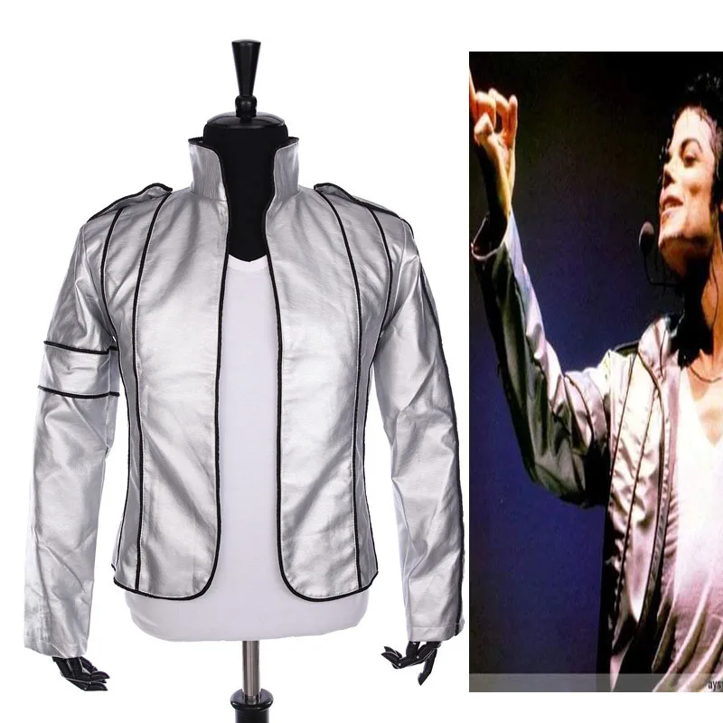 Rare PUNK Rock Motorcycle Casual Classic MJ MICHAEL JACKSON Jacket Silver Leather Costume Heal The World for Fans Best Gift
Rare PUNK Rock Motorcycle Casual Classic MJ MICHAEL JACKSON Jacket Silver Leather Costume Heal The World for Fans Best Gift