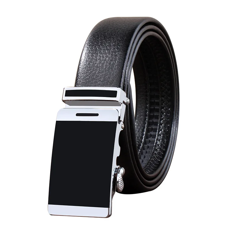 Belt 140cm black automatic buckles belt 3.5cm wide casual simple middle old age super fiber resistant personality freeshipping | Аксессуары