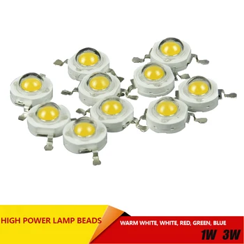 10pcs / lot Epistar High Power 1W / 3W led chips beads bulb diode lamp Warm white / white / red / blue / green for LED Spotlight
10pcs / lot Epistar High Power 1W / 3W led chips beads bulb diode lamp Warm white / white / red / blue / green for LED Spotlight