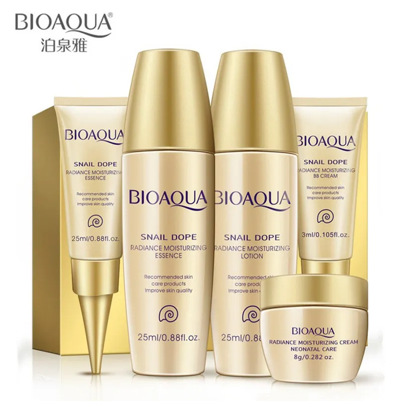 BIOAQUA 5pcs Skin Care Set Whitening Moisturizing Essence Lotion Facial Acid Anti Wrinkle Day Cream Travelling portable set
BIOAQUA 5pcs Skin Care Set Whitening Moisturizing Essence Lotion Facial Acid Anti Wrinkle Day Cream Travelling portable set