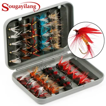 Sougayilang Fly Flies Lure With Fly Tackle Box Portable Fly Fishing Lure Kit for Bass Trout Freshwater Saltwater Outdoor Fishing 
Sougayilang Fly Flies Lure With Fly Tackle Box Portable Fly Fishing Lure Kit for Bass Trout Freshwater Saltwater Outdoor Fishing