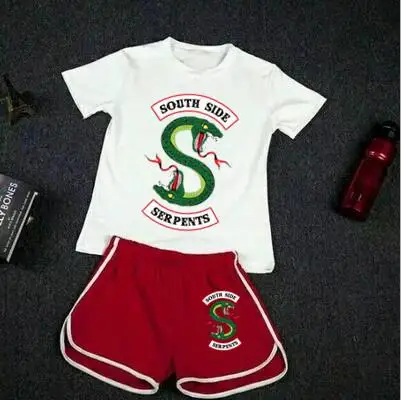 Riverdale Two Piece Set Summer Sexy Cotton Printed T shirt Album Woman New Suit Shorts Crop Riverdale Fashion Tops+Shorts 2018
Riverdale Two Piece Set Summer Sexy Cotton Printed T shirt Album Woman New Suit Shorts Crop Riverdale Fashion Tops+Shorts 2018