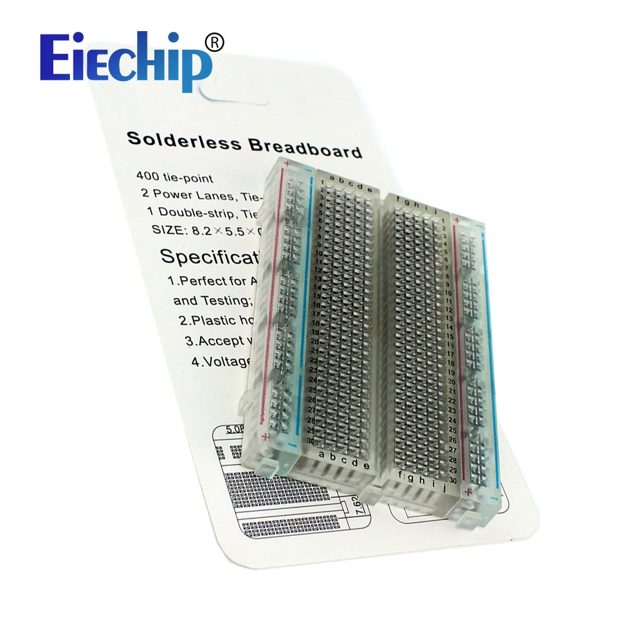 Free shipping Integrated Circuits 400 Tie-Point Solderless Breadboard Mini Bread Plate 83X55mm Crystal Breadboard
Free shipping Integrated Circuits 400 Tie-Point Solderless Breadboard Mini Bread Plate 83X55mm Crystal Breadboard