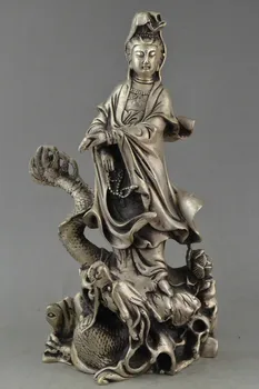 Collection of old China miao silver dragon carved guanyin bodhisattva buddha statue decoration metal handicraft.
Collection of old China miao silver dragon carved guanyin bodhisattva buddha statue decoration metal handicraft.