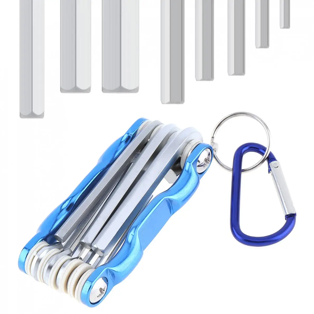8pcs/set Multifunctional Combination Chrome-Vanadium Steel Folding Hex Wrench with Flat Head and Key Ring for Maintenance
8pcs/set Multifunctional Combination Chrome-Vanadium Steel Folding Hex Wrench with Flat Head and Key Ring for Maintenance