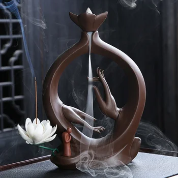 Retro Incense Burner Backflow Incense Cones Stick Holder Creative Tea Yoga Home Ornament Backflow Incense Burner
Retro Incense Burner Backflow Incense Cones Stick Holder Creative Tea Yoga Home Ornament Backflow Incense Burner
