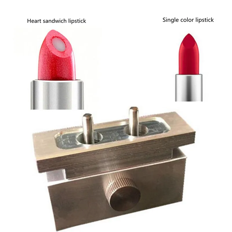 

1 Set 2 Cavities Aluminium Lipstick Mould Dia 12.1mm for DIY Lip Rouge Mold Filling Good Quality Lip Balm Mold 2 Holes