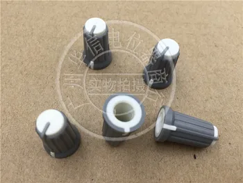 20pcs width 12MM * high 19MM Potentiometer knob cap / white / axle within hole 6MM / indication scale
20pcs width 12MM * high 19MM Potentiometer knob cap / white / axle within hole 6MM / indication scale