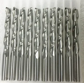 

1pc 3.175mm SHK Wood cutter CNC Router Bits 2 Flutes Spiral End Mills Double Flute Milling Cutter Spiral PVC Cutter