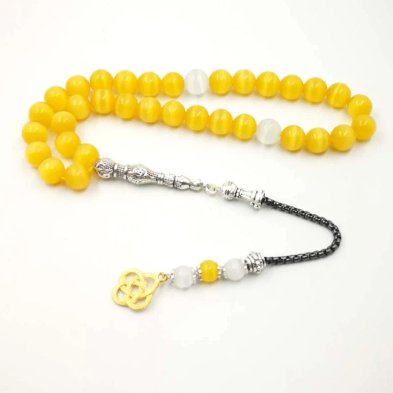 Rosary mens cat eye stone yellow rosary Mens and Especial gift لرمضان
Rosary mens cat eye stone yellow rosary Mens and Especial gift لرمضان
