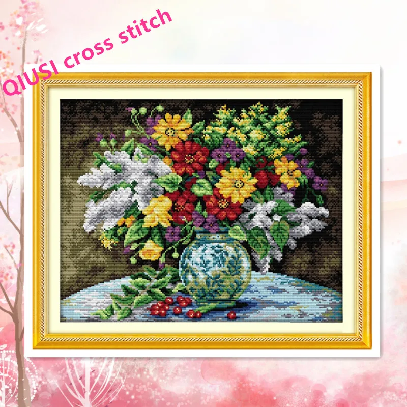 Needlework,DIY Cross stitch,Sets For Full Embroidery kits,Beautiful vase rose daisy flower Print counted Pattern Cross-Stitch
Needlework,DIY Cross stitch,Sets For Full Embroidery kits,Beautiful vase rose daisy flower Print counted Pattern Cross-Stitch