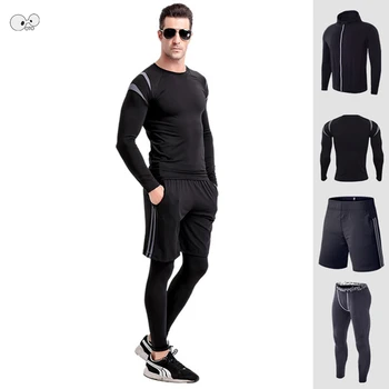4 Pieces Sweatshirt+T-shirt+Leggings+Shorts Running Set Men's Dry Fit Compression Tracksuit Fitness Tight Sportswear Sport Suit
4 Pieces Sweatshirt+T-shirt+Leggings+Shorts Running Set Men's Dry Fit Compression Tracksuit Fitness Tight Sportswear Sport Suit