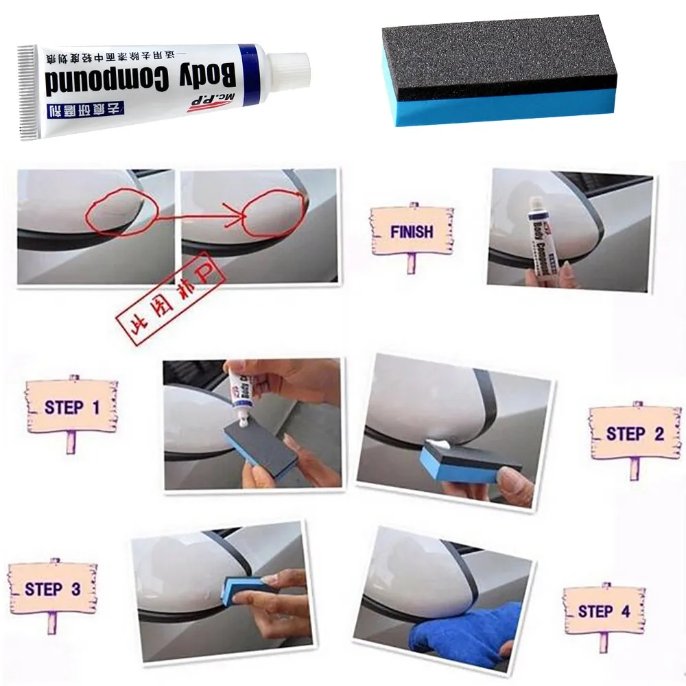 LARATH Car Body Compound MC308 Paste Set Scratch Paint Care Auto Polishing&Grinding Compound Car Paste Polish Care