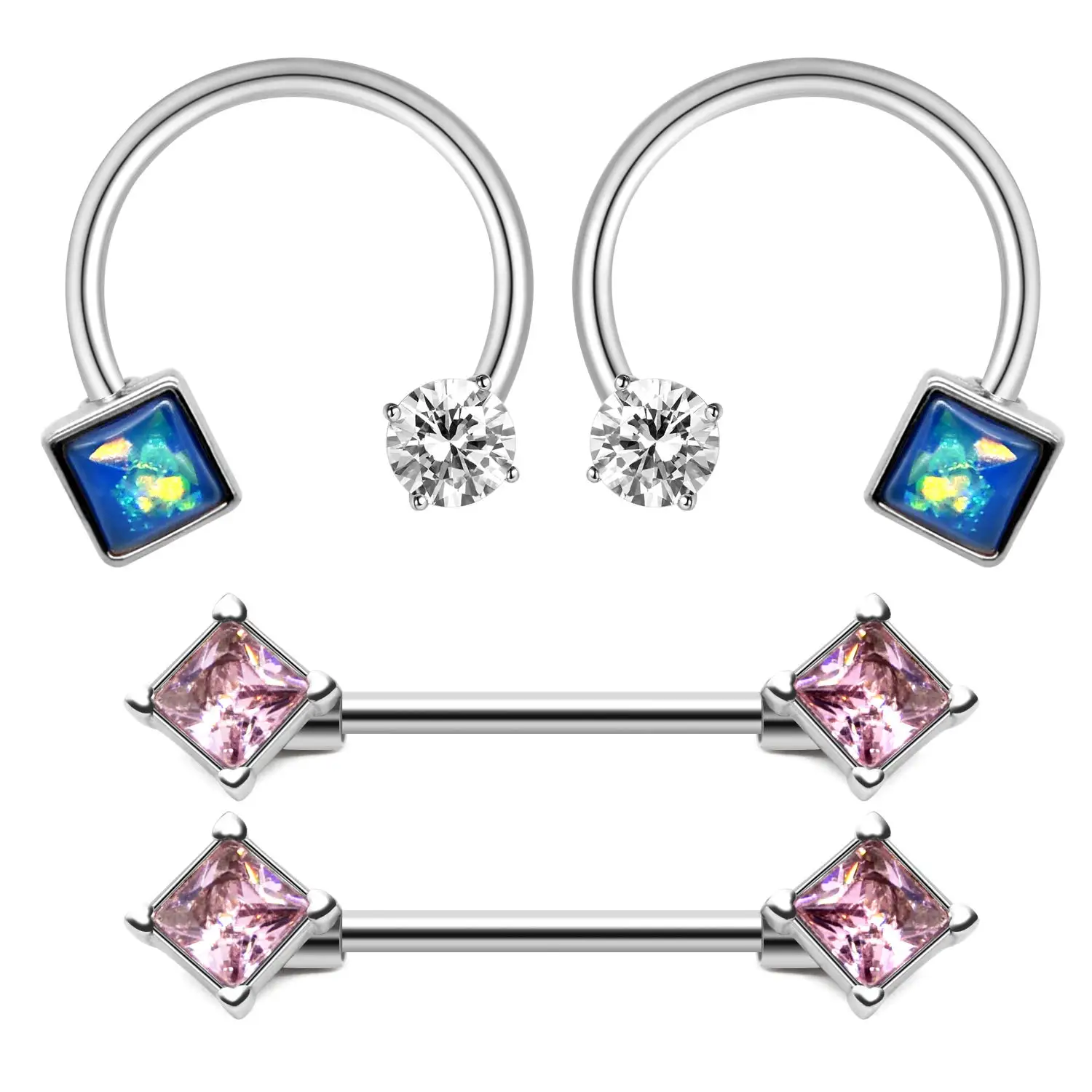 2 Pairs Nipple Rings 316L Stainless Steel Nipplerings Nipple Horseshoe Hoop Rings Barball Body 14G 16G Piercing
2 Pairs Nipple Rings 316L Stainless Steel Nipplerings Nipple Horseshoe Hoop Rings Barball Body 14G 16G Piercing