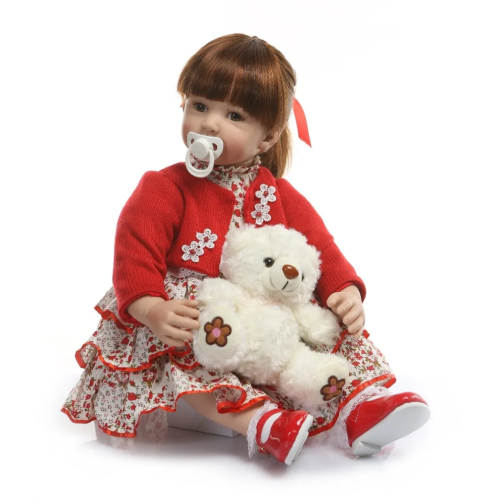 new wear Soft red coat Reborn Girl Baby Doll 3/4 silicone Realistic Reborn Dolls 58cm Kids Xmas Gifts soft brown hair alive doll
new wear Soft red coat Reborn Girl Baby Doll 3/4 silicone Realistic Reborn Dolls 58cm Kids Xmas Gifts soft brown hair alive doll