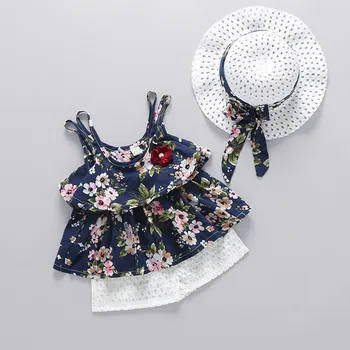 Baby Girl Outfit Sets summer Cotton 3PCS Newborn Baby Kids Girls Outfits Clothes Floral Vest T-shirt+Pants+Hat Set F503
Baby Girl Outfit Sets summer Cotton 3PCS Newborn Baby Kids Girls Outfits Clothes Floral Vest T-shirt+Pants+Hat Set F503