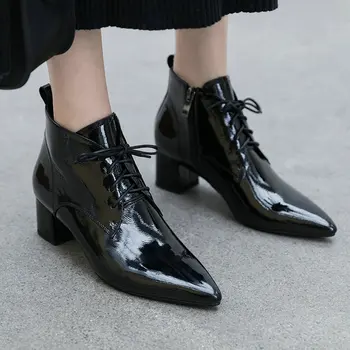 EshtonShero Shoes Woman Women Ankle Boots Square Med Heels Leather Platform Lace Up Zipper Ladies Motorcycle Sock Boots Size 3-8
EshtonShero Shoes Woman Women Ankle Boots Square Med Heels Leather Platform Lace Up Zipper Ladies Motorcycle Sock Boots Size 3-8