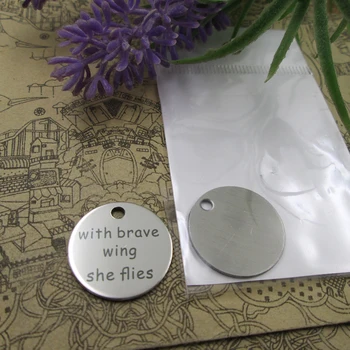 20pcs--"With brave wing she flies"stainless steel charms more style for choosing DIY Charms
20pcs--"With brave wing she flies"stainless steel charms more style for choosing DIY Charms