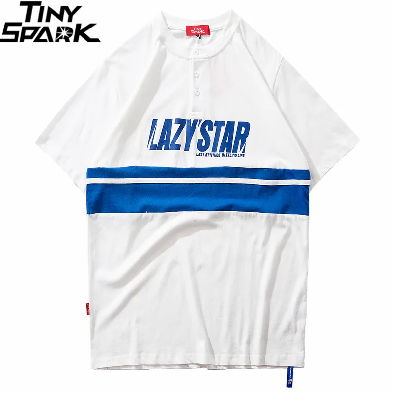 2019 Men Hip Hop T Shirt Color Block Patchwork Streetwear T-Shirt Harajuku Summer Tops Tee Cotton Short Sleeve Tshirt White Blue
2019 Men Hip Hop T Shirt Color Block Patchwork Streetwear T-Shirt Harajuku Summer Tops Tee Cotton Short Sleeve Tshirt White Blue