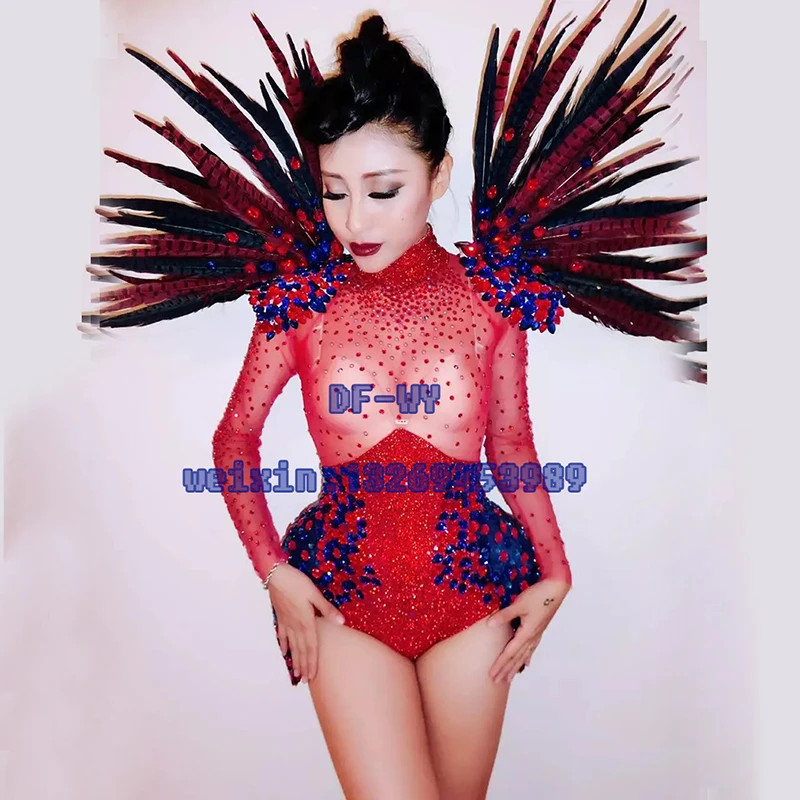 Bar and nightclub singer DJ and ds sexy perspective red temptation conjoined combination suitable for women who stage performanc
Bar and nightclub singer DJ and ds sexy perspective red temptation conjoined combination suitable for women who stage performanc