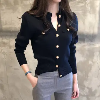 Sexy Slim Knit Cardigan Women Short Casual Korean Spring Autumn Newest Sweater Retro Long Sleeve Jacket Top Knitted Blusa f1249
Sexy Slim Knit Cardigan Women Short Casual Korean Spring Autumn Newest Sweater Retro Long Sleeve Jacket Top Knitted Blusa f1249