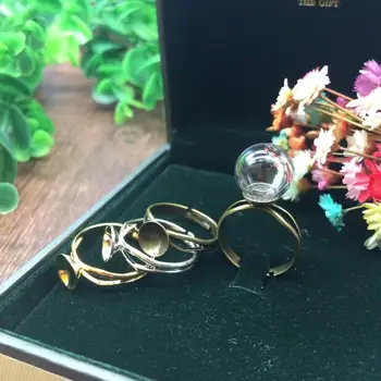 50sets/lot 12*3mm ball glass globes with ring findings set glass bottle vial ring pendant handmade jewelry glass bubble charms
50sets/lot 12*3mm ball glass globes with ring findings set glass bottle vial ring pendant handmade jewelry glass bubble charms