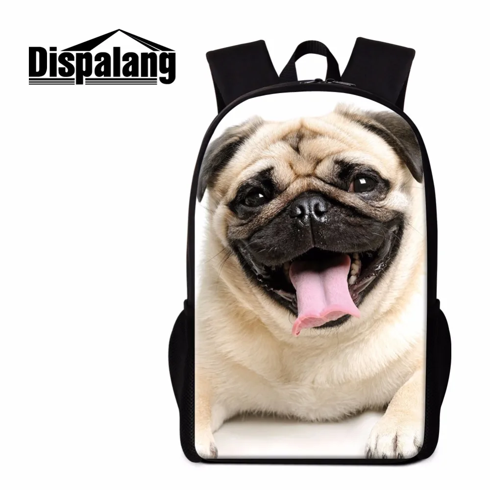 Dispalang Cute Pug Dog Backpack for Children Trendy 3D Print School Bookbags for Girls Personlized Lightweight Back Pack Mochila 
Dispalang Cute Pug Dog Backpack for Children Trendy 3D Print School Bookbags for Girls Personlized Lightweight Back Pack Mochila