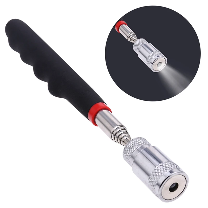 Telescopic Flexible Adjustable Magnetic Pick-Up Tools Lamp W/ LED Flash Light Magnet Long Reach Extendable Pick Up The Rod
Telescopic Flexible Adjustable Magnetic Pick-Up Tools Lamp W/ LED Flash Light Magnet Long Reach Extendable Pick Up The Rod