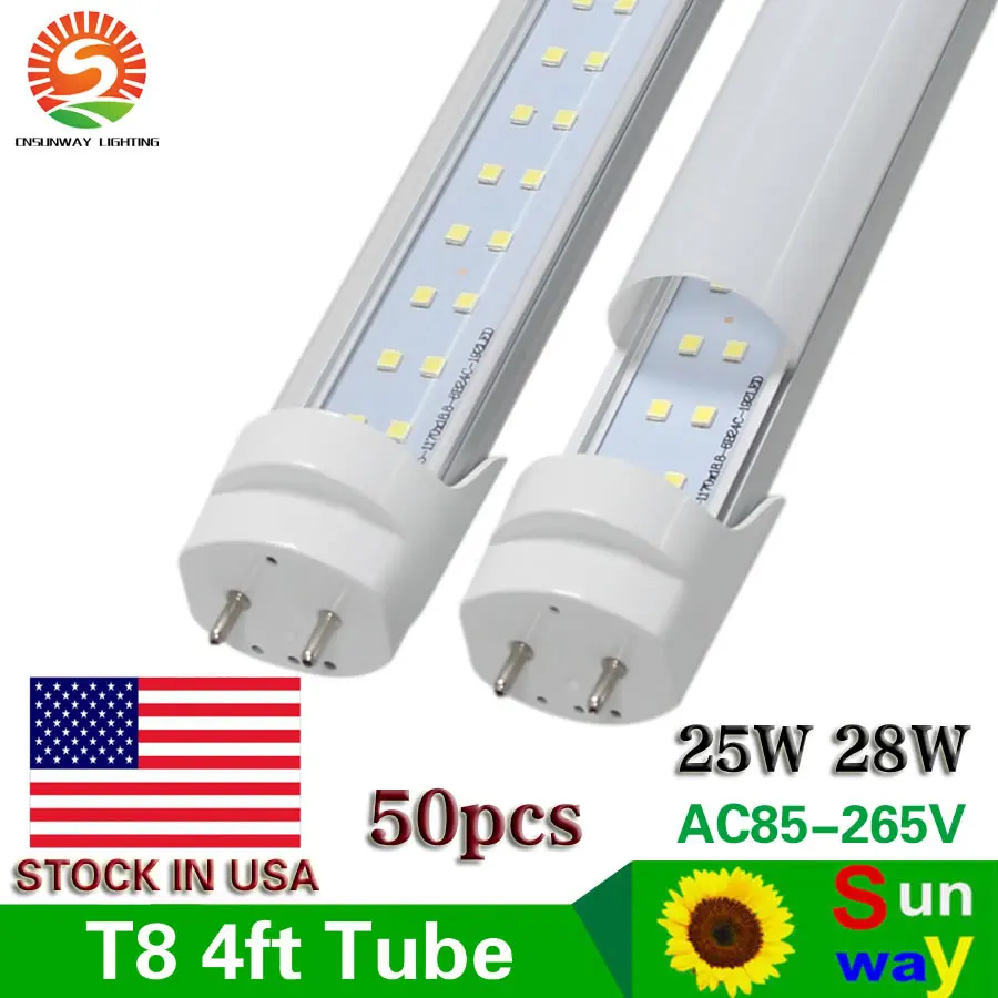 CNSUNWAY 4ft led tube light t8 G13 bi-pin double row 25W 28w 48'' cold white replace fluorescent retrofix fixture shop lamp bulb
CNSUNWAY 4ft led tube light t8 G13 bi-pin double row 25W 28w 48'' cold white replace fluorescent retrofix fixture shop lamp bulb