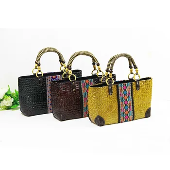 Section Thai version of the handmade straw bread bag package package holiday bag handbags Europe and the United States package
Section Thai version of the handmade straw bread bag package package holiday bag handbags Europe and the United States package
