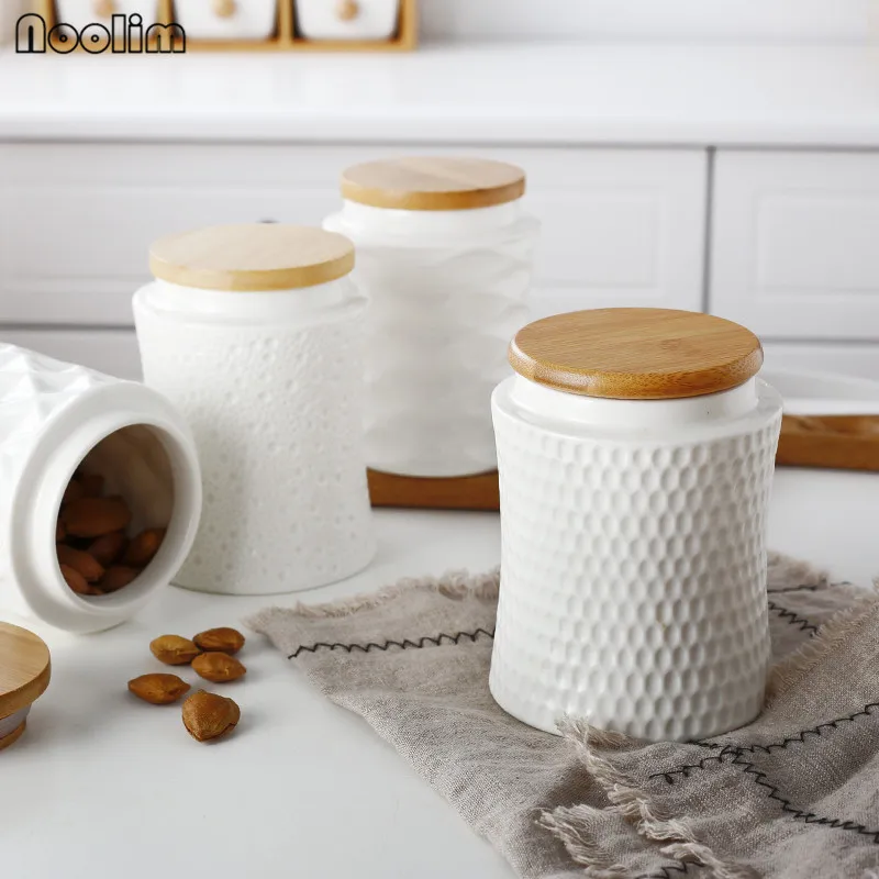 Japan Style Kitchen Ceramic Sealed Jar Food Container with Bamboo Cover Coffee Tea Milk Miscellaneous Seasoning Storage Tank
Japan Style Kitchen Ceramic Sealed Jar Food Container with Bamboo Cover Coffee Tea Milk Miscellaneous Seasoning Storage Tank