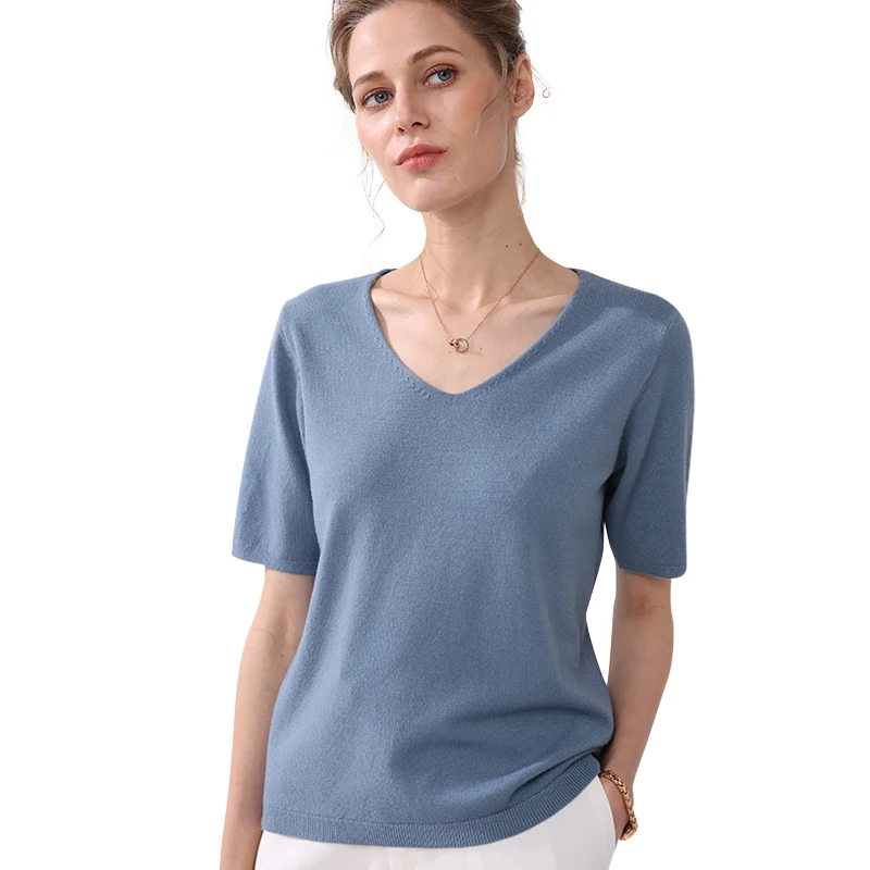 Chicken Heart V-neck Sweater Spring Dress 2019 New Sleeve Loose Short Sleeve Knitted Bottom Blouse For Early Spring Sweater
Chicken Heart V-neck Sweater Spring Dress 2019 New Sleeve Loose Short Sleeve Knitted Bottom Blouse For Early Spring Sweater