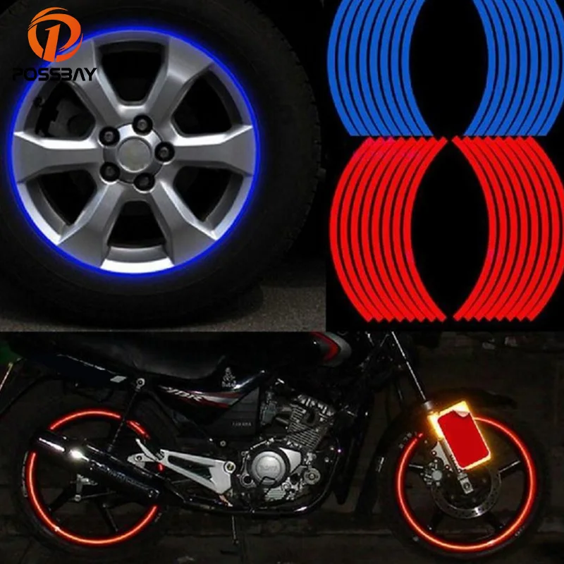 POSSBAY 10-12" Universal Motorcycle Wheel Tire Stickers Reflective Rim Tape Red/Orange/Blue/White Motorbike Car Styling Decals
POSSBAY 10-12" Universal Motorcycle Wheel Tire Stickers Reflective Rim Tape Red/Orange/Blue/White Motorbike Car Styling Decals