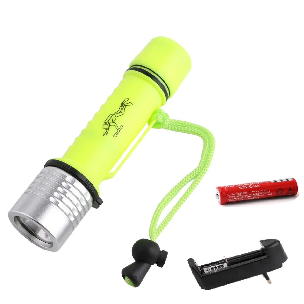 LED Diving Flashlight Portable Lantern Linternas by Rechargeable 18650 Underwater Hunting Lamp Diving Scuba Torch With Tail Rope
LED Diving Flashlight Portable Lantern Linternas by Rechargeable 18650 Underwater Hunting Lamp Diving Scuba Torch With Tail Rope