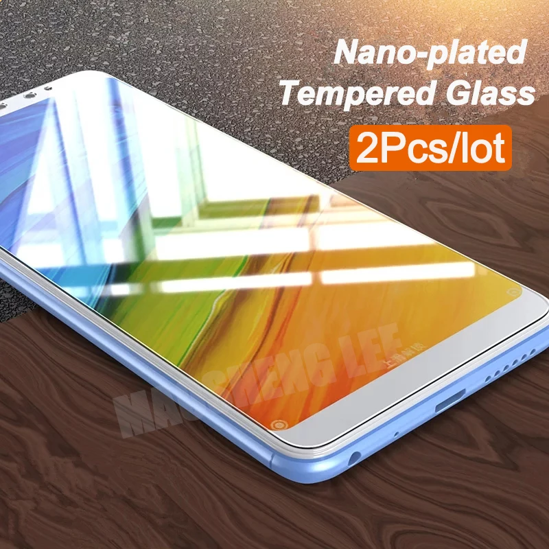 2Pcs/lot Tempered Glass For Xiaomi Redmi Note 5 Global version Screen Protector 5.99