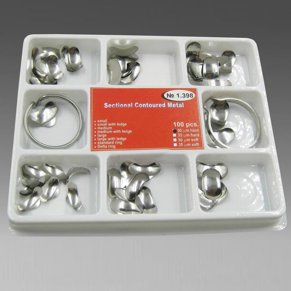 200pcs Full Kit Dental Matrix Sectional Contoured Metal Matrices No.1.398 Free shipping
200pcs Full Kit Dental Matrix Sectional Contoured Metal Matrices No.1.398 Free shipping