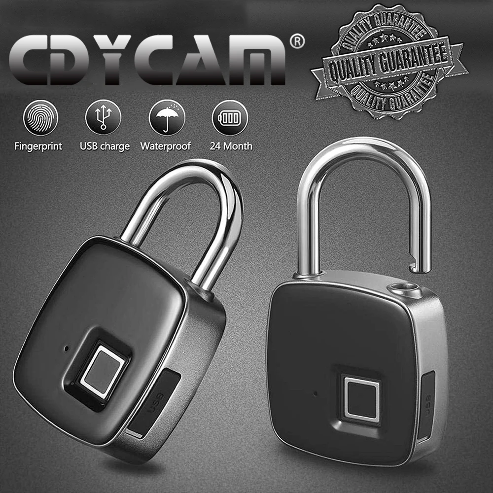 USB Rechargeable Smart Keyless Fingerprint Lock Anti-Theft Security Padlock Door Luggage Case Lock IP65 Waterproof
USB Rechargeable Smart Keyless Fingerprint Lock Anti-Theft Security Padlock Door Luggage Case Lock IP65 Waterproof