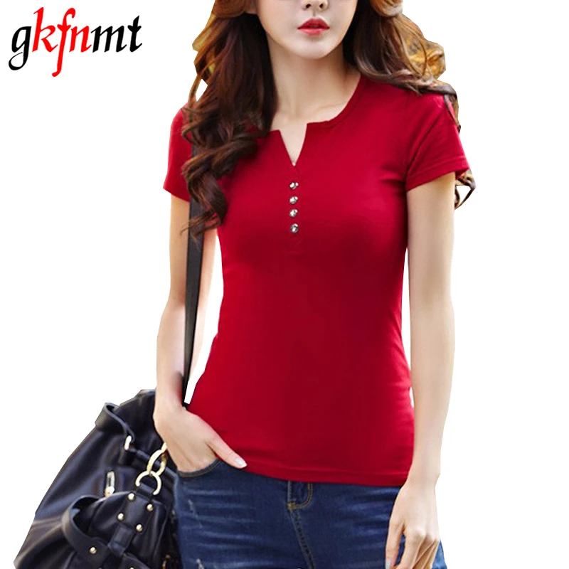 2017 New T Shirt Women Plus size Fashion casual short sleeved Summer tops Solid color V-Neck t-shirt Elegant slim women tops
2017 New T Shirt Women Plus size Fashion casual short sleeved Summer tops Solid color V-Neck t-shirt Elegant slim women tops