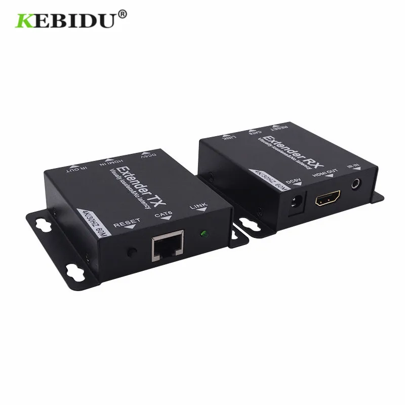 Kebidu RJ45 to HDMI Transmitter Receiver Extender 4K 60m HDMI Extender TX/RX with IR Converter Support CAT6 High Selling
Kebidu RJ45 to HDMI Transmitter Receiver Extender 4K 60m HDMI Extender TX/RX with IR Converter Support CAT6 High Selling