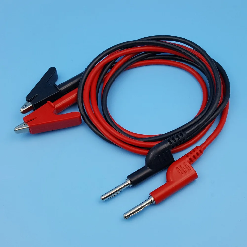 1Pair Red and Black 4mm Stackable Banana Plug To Alligator Clip Soft PVC Cable Multimeter Test Leads
1Pair Red and Black 4mm Stackable Banana Plug To Alligator Clip Soft PVC Cable Multimeter Test Leads