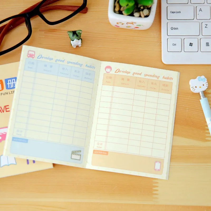 1pc Cute mini notebook planner book family financial accounting balance hand Good Habit school supplies office stationery
1pc Cute mini notebook planner book family financial accounting balance hand Good Habit school supplies office stationery