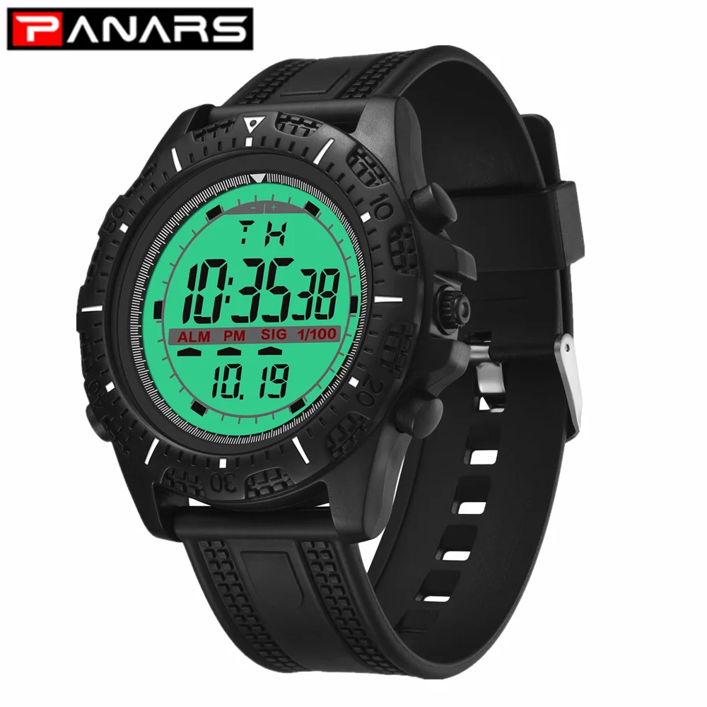 PANARS Multi-function Electronic Men's Watch Fashion Shock Proof Timing Watch Large Screen Sports Alarm Clock Back Light Digital 
PANARS Multi-function Electronic Men's Watch Fashion Shock Proof Timing Watch Large Screen Sports Alarm Clock Back Light Digital