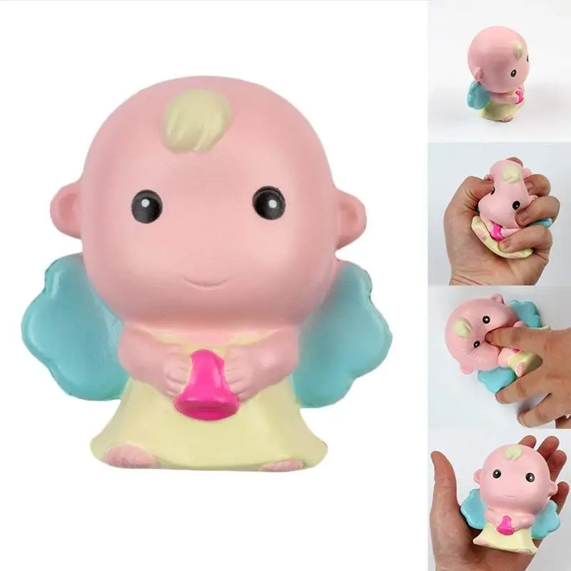 

Squishy Decompression Toys, Jumbo Squeeze Angel Doll Cream Bread Scented Slow Rising Stress Relief Toys Phone Charm Gifts for
