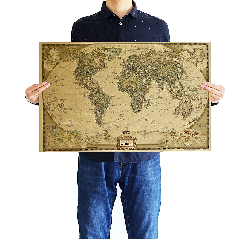 DLKKLB Vintage Retro Matte Kraft Paper World Map Antique Poster Wall Sticker Home Decora 71x46cm Decorative Paintings
DLKKLB Vintage Retro Matte Kraft Paper World Map Antique Poster Wall Sticker Home Decora 71x46cm Decorative Paintings