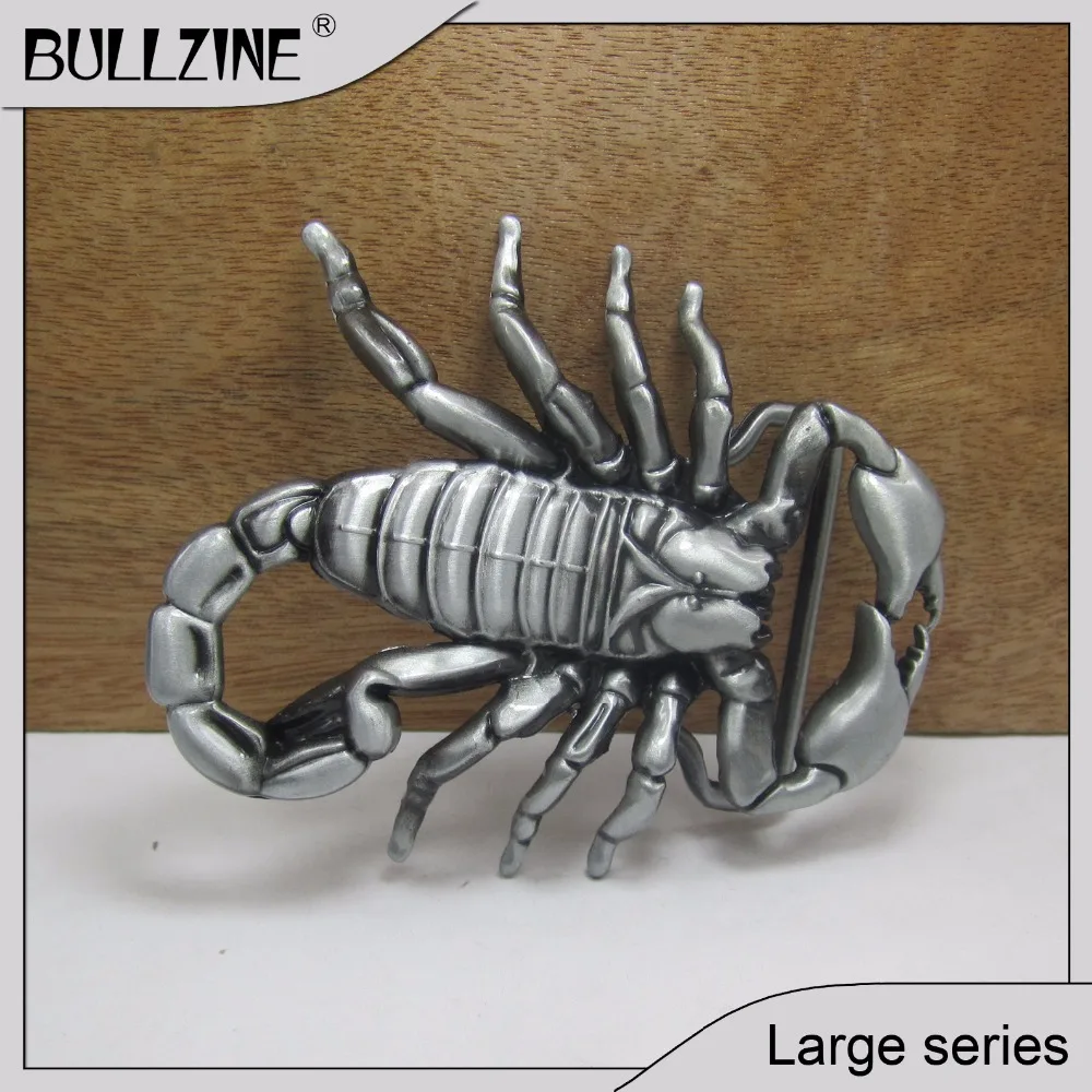 The Bullzine Scorpion belt buckle with pewter finish FP-02615-1 with continous stock
The Bullzine Scorpion belt buckle with pewter finish FP-02615-1 with continous stock