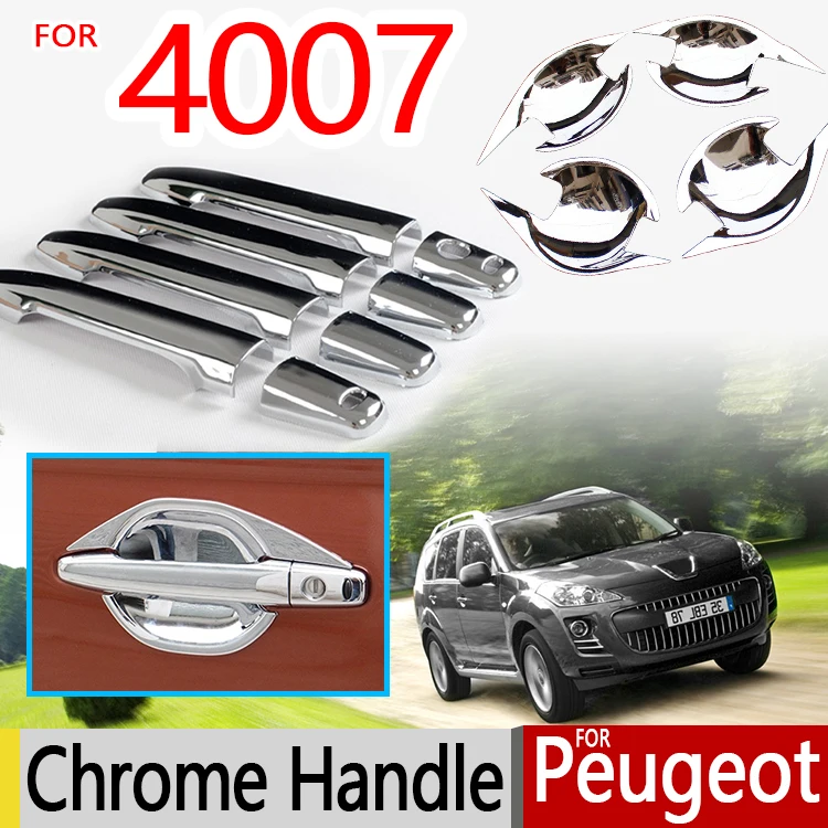 For Peugeot 4007 Chrome Handle Covers Trim Set of 4PCS 2007-2012 Good Quality Car Accessories Stickers Car Styling 2008 2010
For Peugeot 4007 Chrome Handle Covers Trim Set of 4PCS 2007-2012 Good Quality Car Accessories Stickers Car Styling 2008 2010