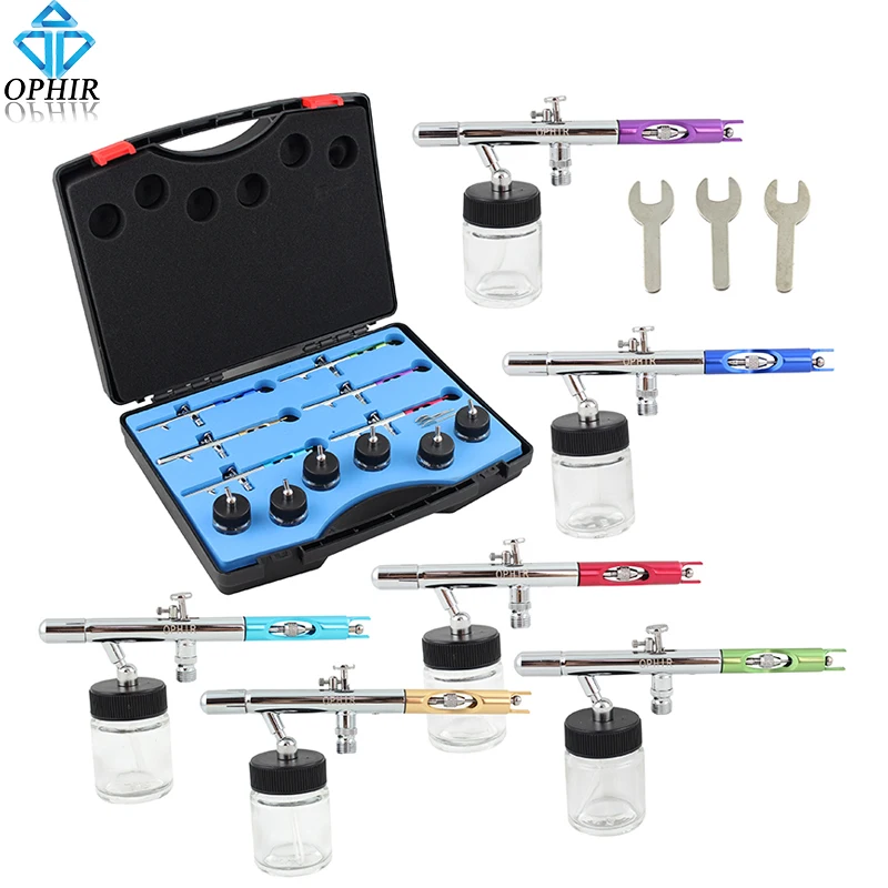 2015 New OPHIR Pro 6PCS/Set 0.35MM Nozzle Dual-Action Gravity Airbrush Set Kit Hobby Auto Spray Guns Paint Cake Decoration_AC047
2015 New OPHIR Pro 6PCS/Set 0.35MM Nozzle Dual-Action Gravity Airbrush Set Kit Hobby Auto Spray Guns Paint Cake Decoration_AC047